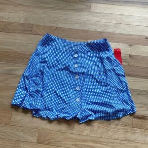 Blue and white forever 21 skirt size medium gingham print